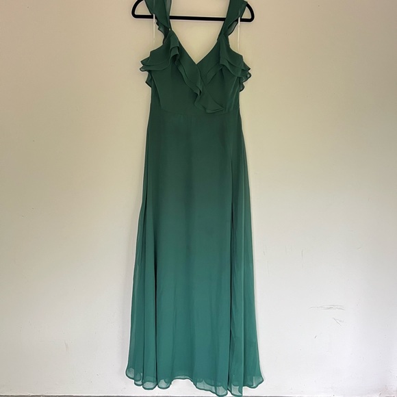 LULUS Adoring Glances Emerald Green Maxi Formal Dress M - Picture 2 of 7